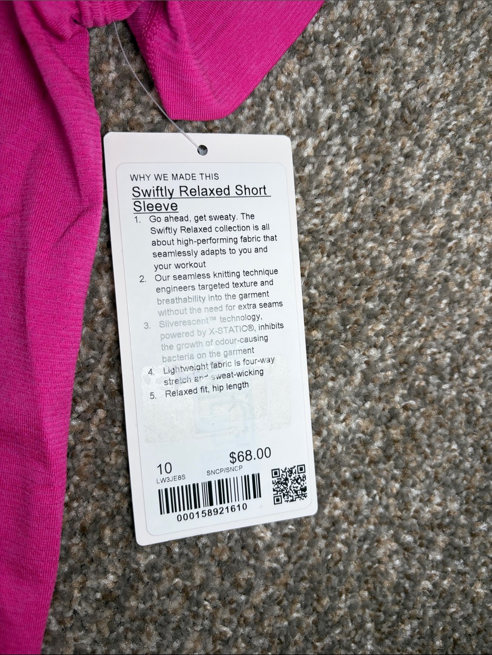 lululemon Swiftly Relaxed Short Sleeve Hot Pink 10 - Picture 3 of 4